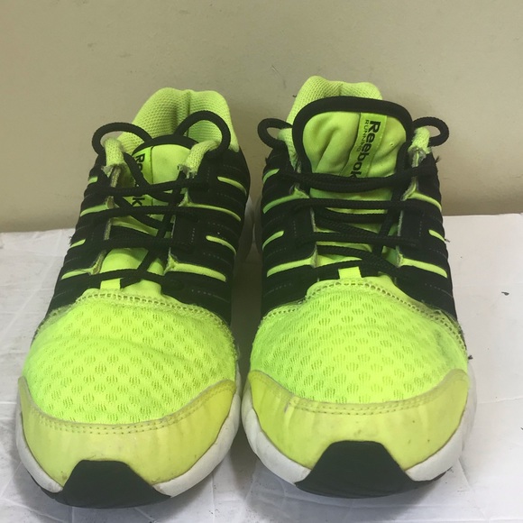 Reebok Twist Form Running Shoes Sneakers Neon Green Black Mesh Lightweight Nylon - Picture 3 of 15